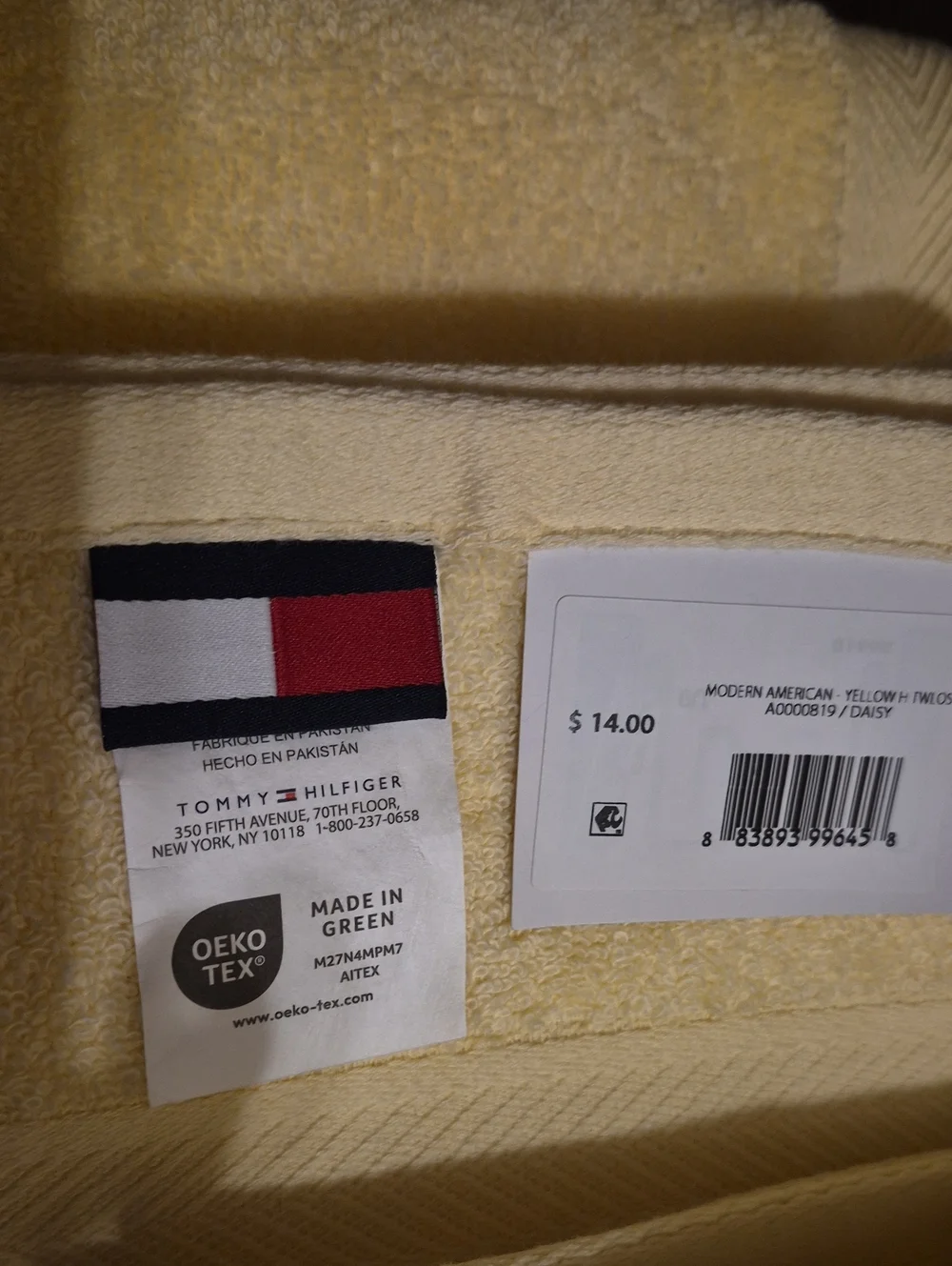 Tommy Hilfiger Modern American Yellow  B TWLOS DAISY 3-PC Towel Set